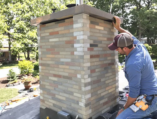 Paramount Chimney Sweep completing a modern chimney remodel in Paramount, CA