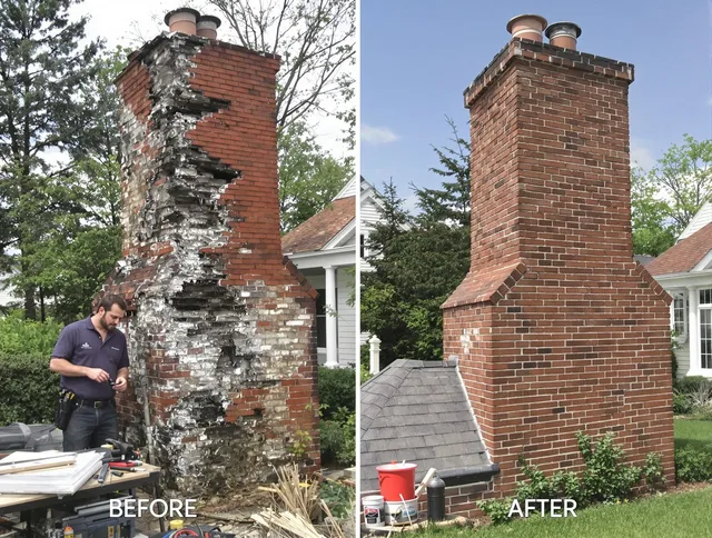 Paramount Chimney Sweep performing a full chimney restoration in Paramount, CA