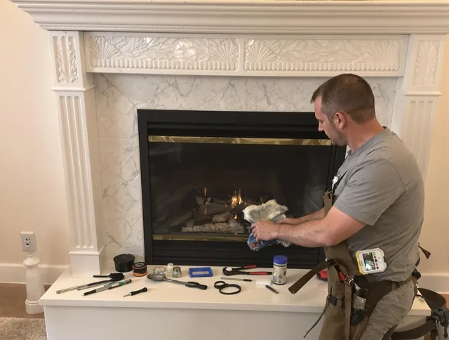 Paramount Chimney Sweep performing fireplace maintenance in Paramount, CA