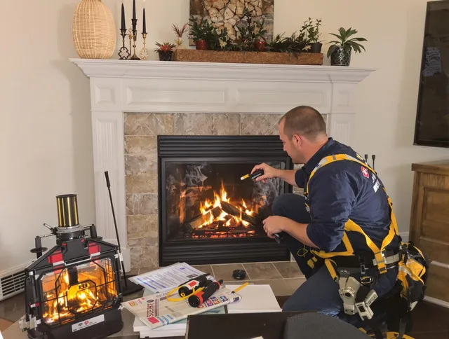 Safety-focused fireplace inspection by Paramount Chimney Sweep in Paramount, CA