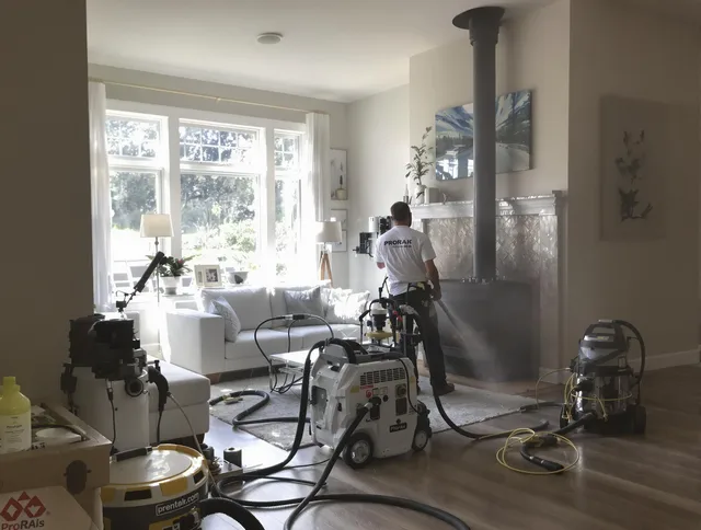 Soot removal service by Paramount Chimney Sweep for a fireplace in Paramount, CA